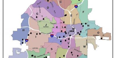 Harta e Atlanta harta zona