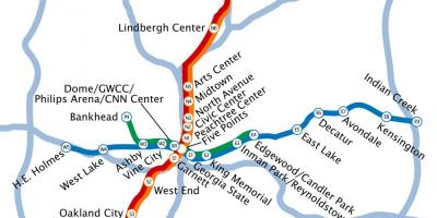 Harta e metro Atlanta