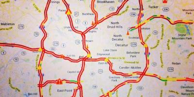 Harta e Atlanta trafikut