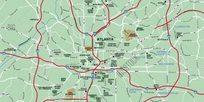 Më Atlanta zonë të hartës