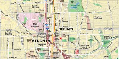 Harta e midtown Atlanta