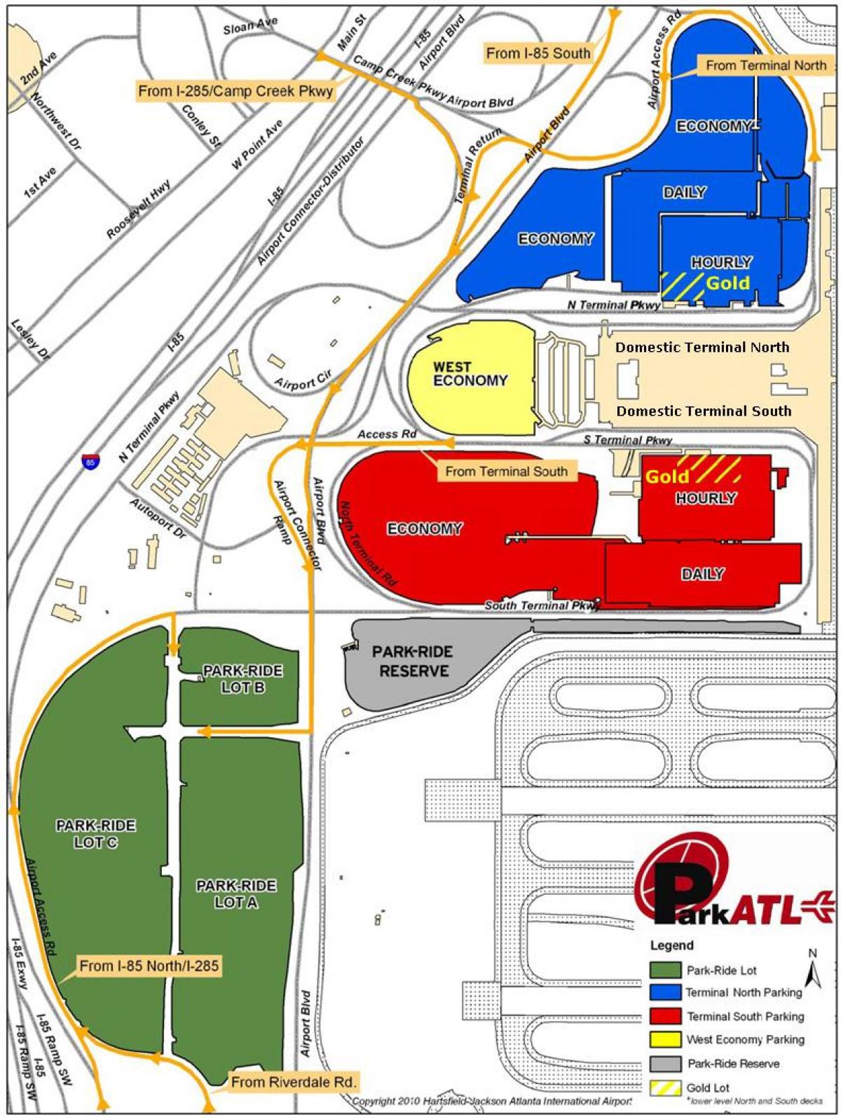 Atlanta Hartsfield aeroportin e parkimit hartë