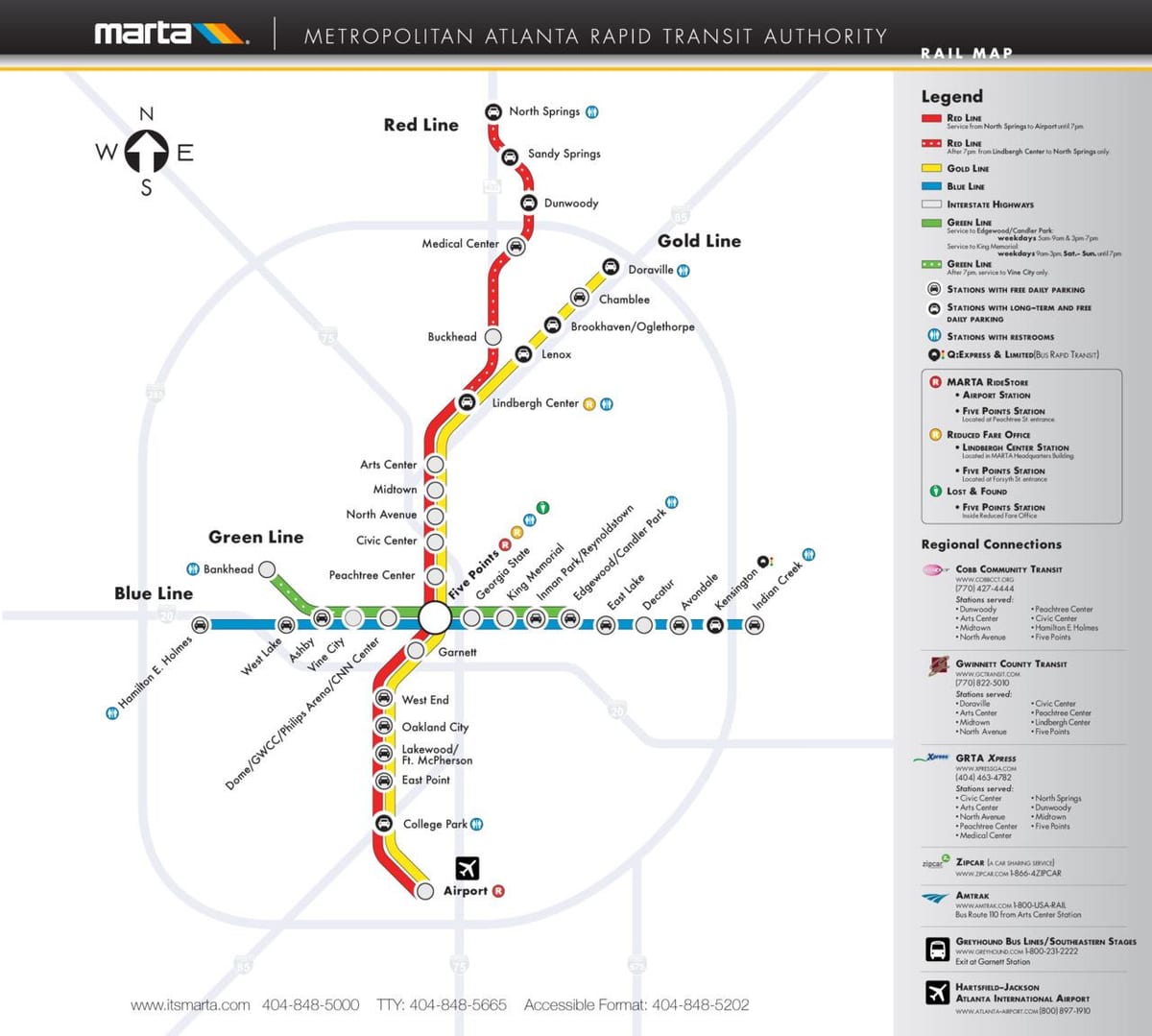 MARTA metro hartë