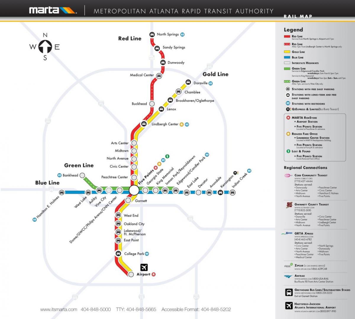 MARTA metro hartë