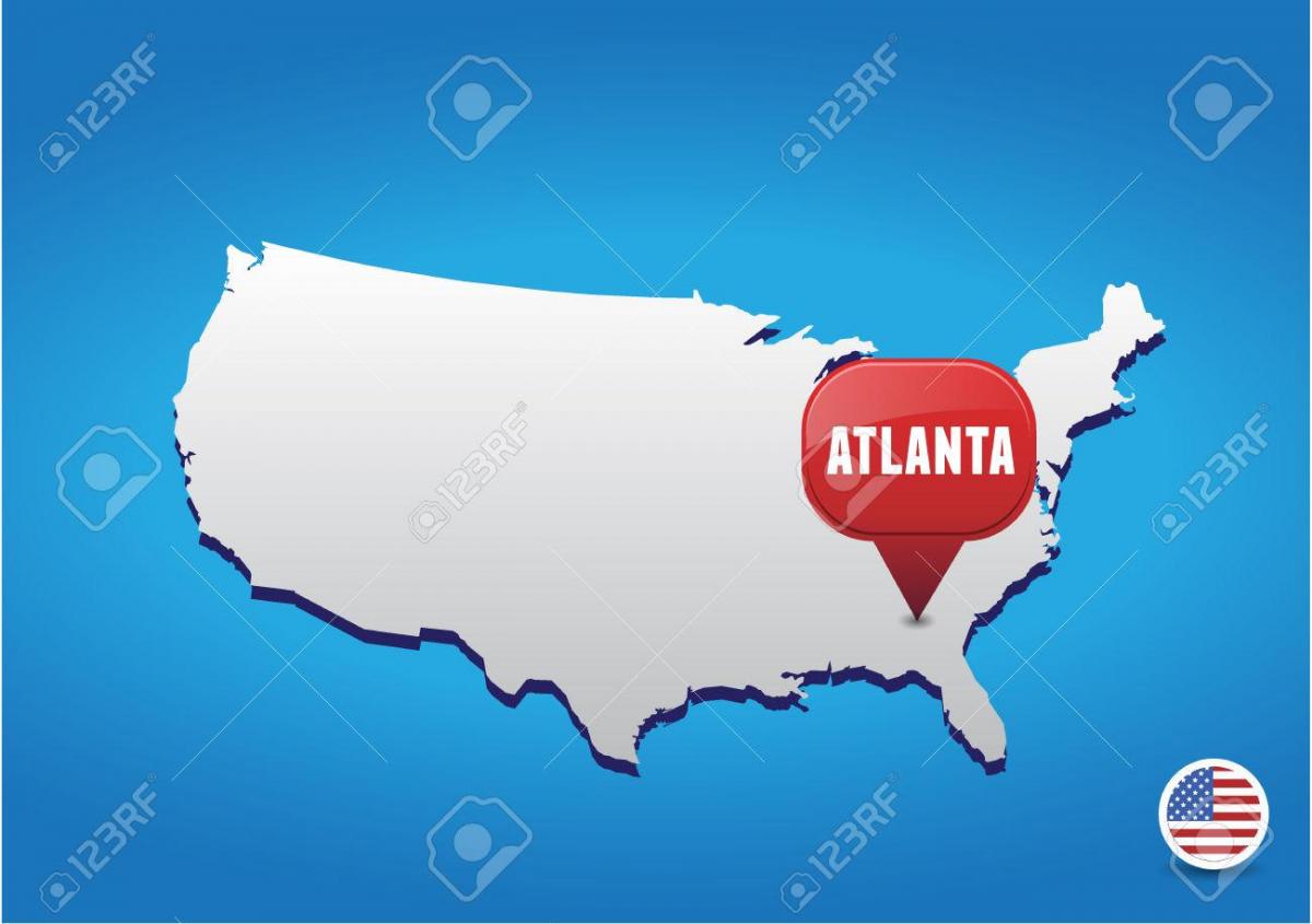 Atlanta në SHBA hartë