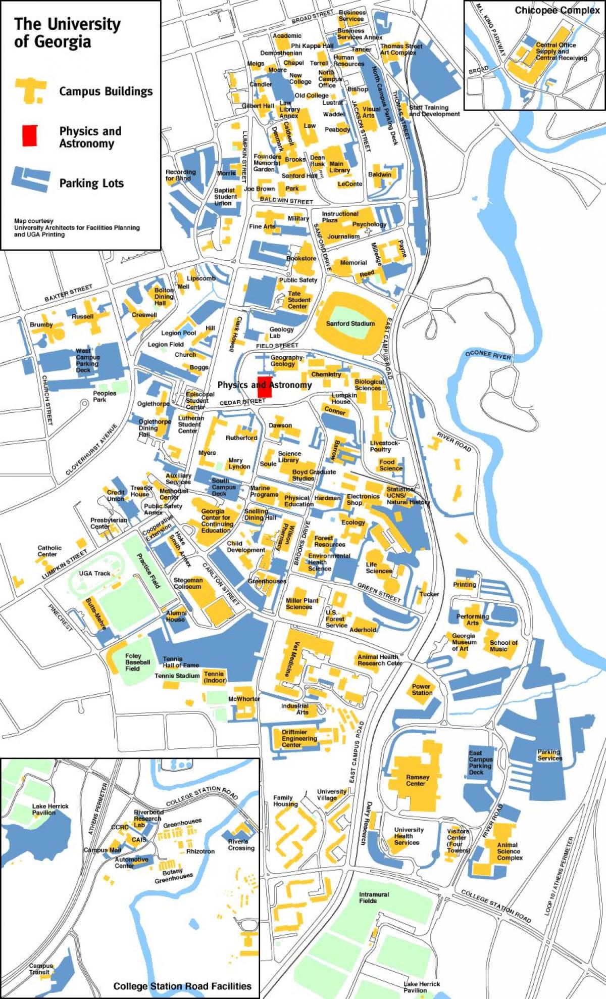 Universiteti i Gjeorgjisë hartë