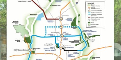 Harta e Atlanta beltline