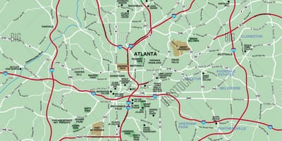 Më Atlanta zonë të hartës