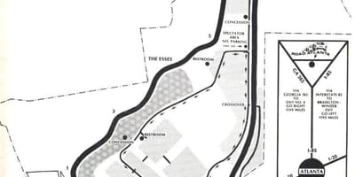 Harta e road Atlanta pista