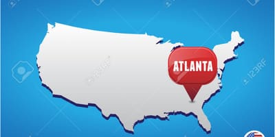 Atlanta në SHBA hartë