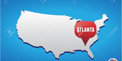 Atlanta në SHBA hartë